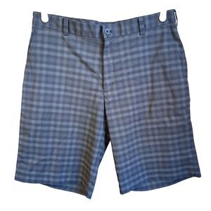 Nike Dri Fit Casual Fairway Golf Shorts (Men's 34) Gray Plaid EUC